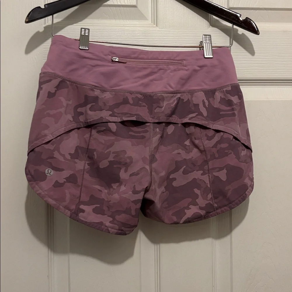 Lululemon Speed Up Short 4” Lined MR Incognito Camo Pink Taupe - Picture 2 of 5